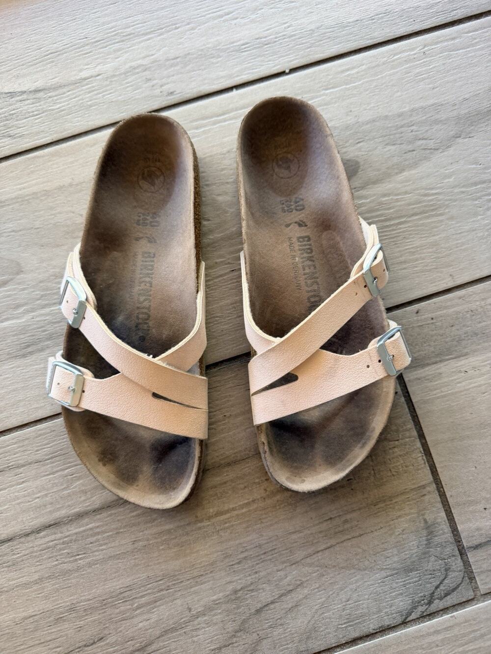 Birkenstock Women's Yao Balance Birko-Flor Blush Pink Sandals Size 40